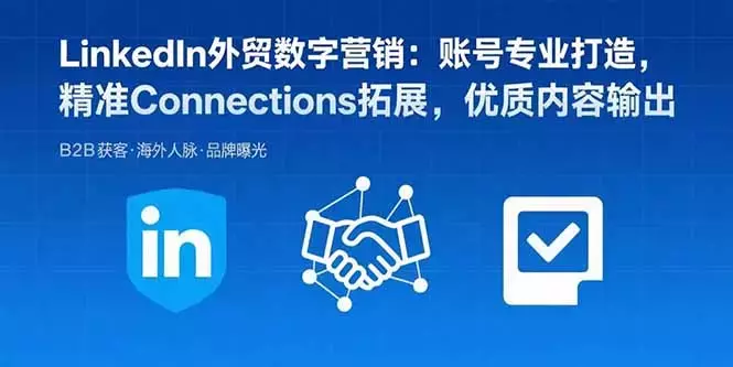 LinkedIn外贸数字营销：账号专业打造，精准Connections拓展，优质内容输出_云峰项目库