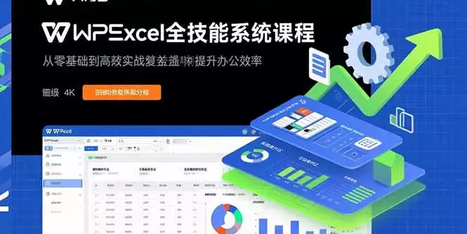 WPS Excel全技能系统课程:从零基础到高阶实战全覆盖,全面提升办公效率_云峰项目库