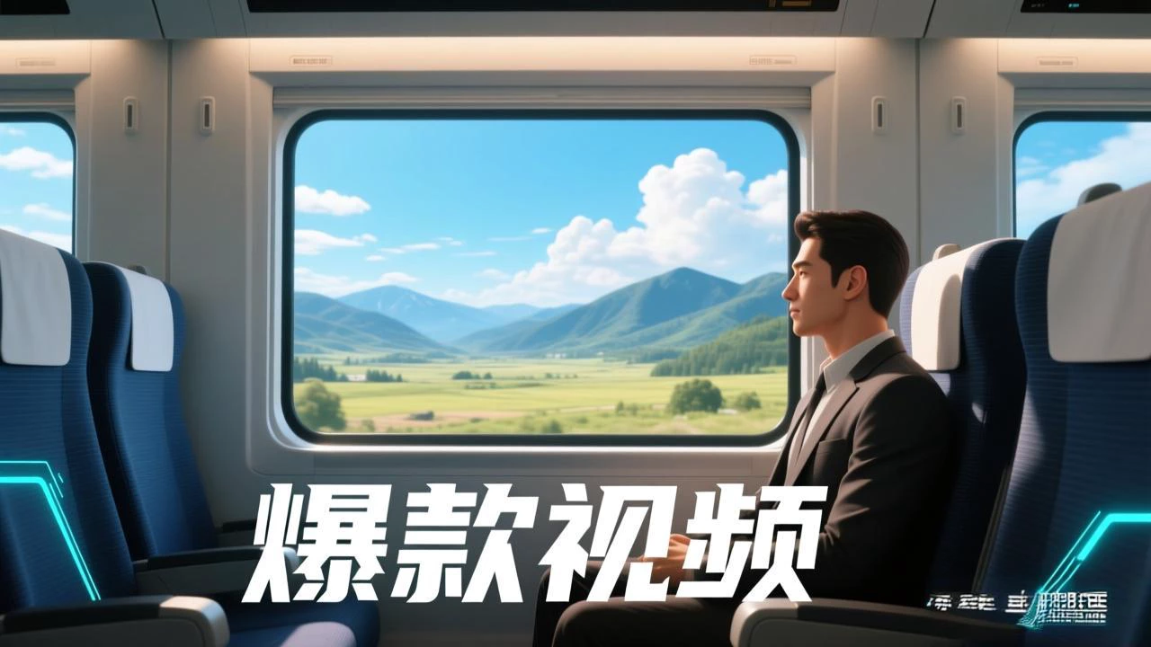 1个工具搞定影视人物坐高铁爆款视频_云峰项目库