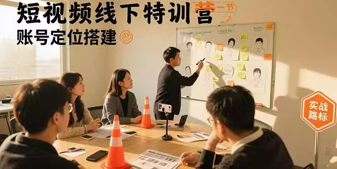 短视频线下特训营：账号定位搭建/口播号拍摄剪辑/直播间流量入口/变现实战_云峰项目库