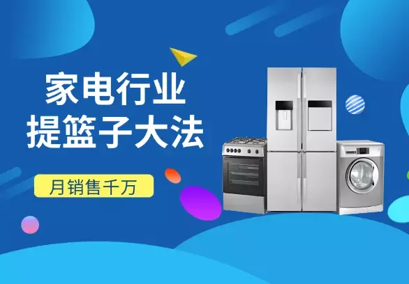 家电行业之提篮子大法(月销售千万GMV)_云峰项目库