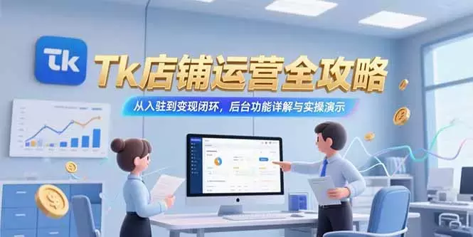 Tk店铺运营全攻略，从入驻到变现闭环，后台功能详解与实操演示_云峰项目库