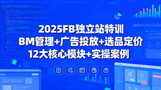 2025FB独立站特训，BM管理+广告投放+选品定价，12大核心模块+实操案例_云峰项目库