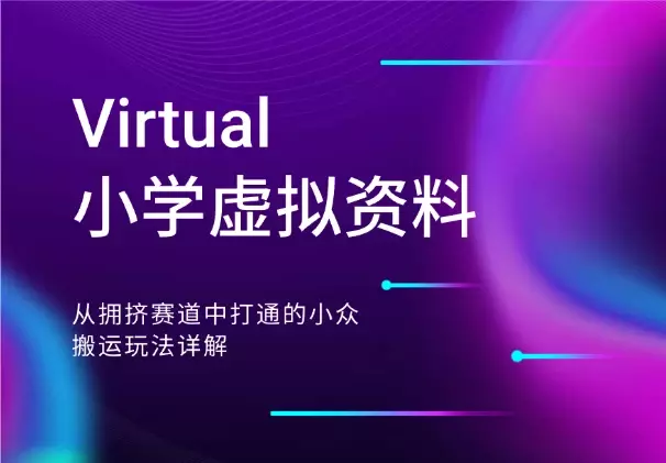 小学虚拟资料，从拥挤赛道中打通的小众搬运玩法详解_云峰项目库