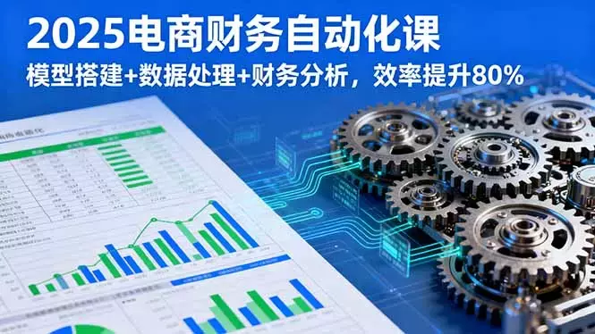 2025电商财务自动化课，模型搭建+数据处理+财务分析，效率提升80%_云峰项目库