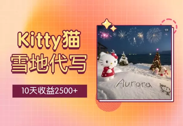 从零到一跑通 kitty 雪地代写,10天收益2500+_云峰项目库