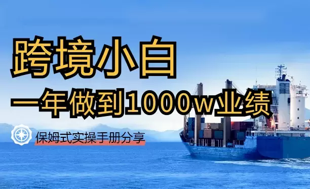 0基础小白，通过跨境电商，一年时间做到1000w业绩的完整复盘及保姆式实操手册分享【图文】_云峰项目库