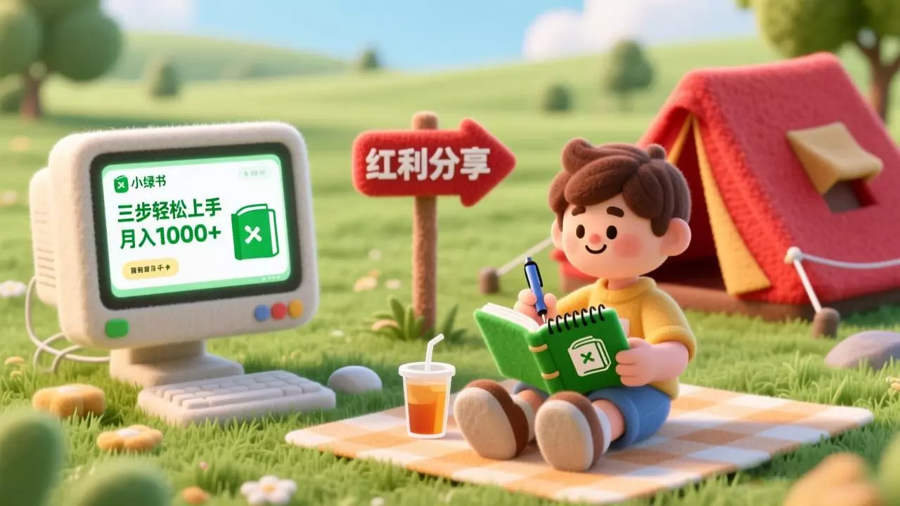 小绿书红利项目实操，新手也能被动月入1000+_云峰项目库