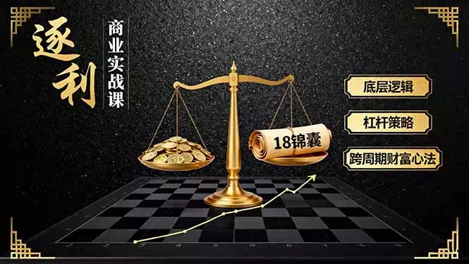 《逐 利》商业实战课，底层逻辑、杠杆策略、18锦囊，跨周期财富心法_云峰项目库
