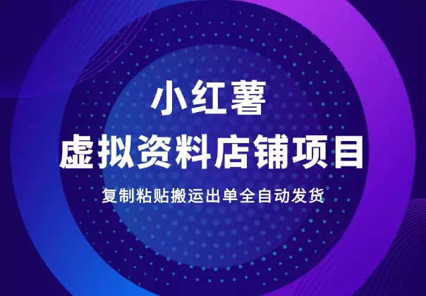 小红书虚拟资料店铺项目,复制粘贴搬运,出单全自动发货_云峰项目库