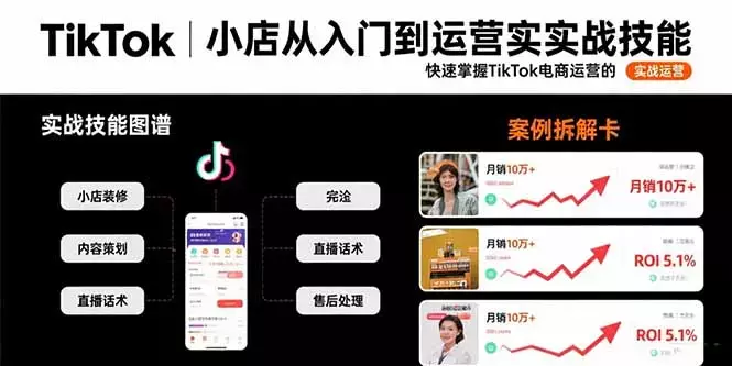 TikTok小店从入门到运营实战技能：快速掌握TikTok电商运营的完整方法论_云峰项目库