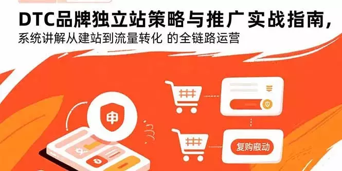 DTC品牌独立站策略与推广实战指南，系统讲解从建站到流量转化的全链路运营_云峰项目库