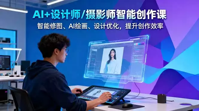 AI+设计师/摄影师智能创作课:智能修图、AI绘画、设计优化,提升创作效率_云峰项目库