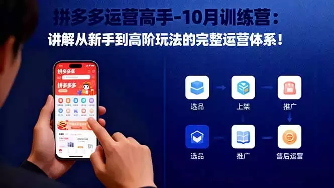 拼多多运营高手-10月训练营：讲解从新手到高阶玩法的完整运营体系！_云峰项目库