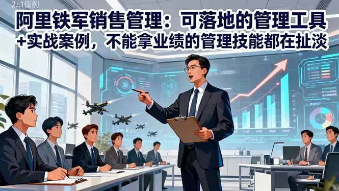 阿里铁军销售管理：可落地的管理工具+实战案例，不能拿业绩的管理都在扯淡_云峰项目库