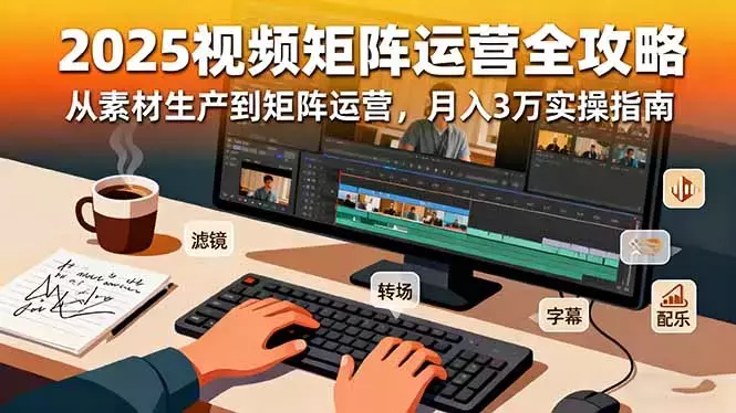 2025短视频矩阵运营全攻略:从素材生产到矩阵运营,月入3万实操指南_云峰项目库