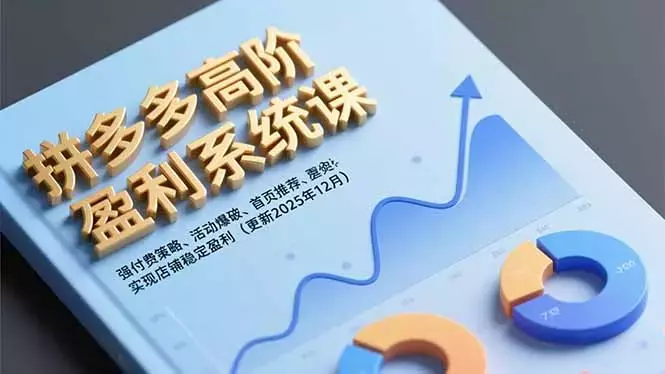 拼多多高阶盈利系统课，强付费策略、活动爆破、首页推荐，实现店铺稳定盈利_云峰项目库