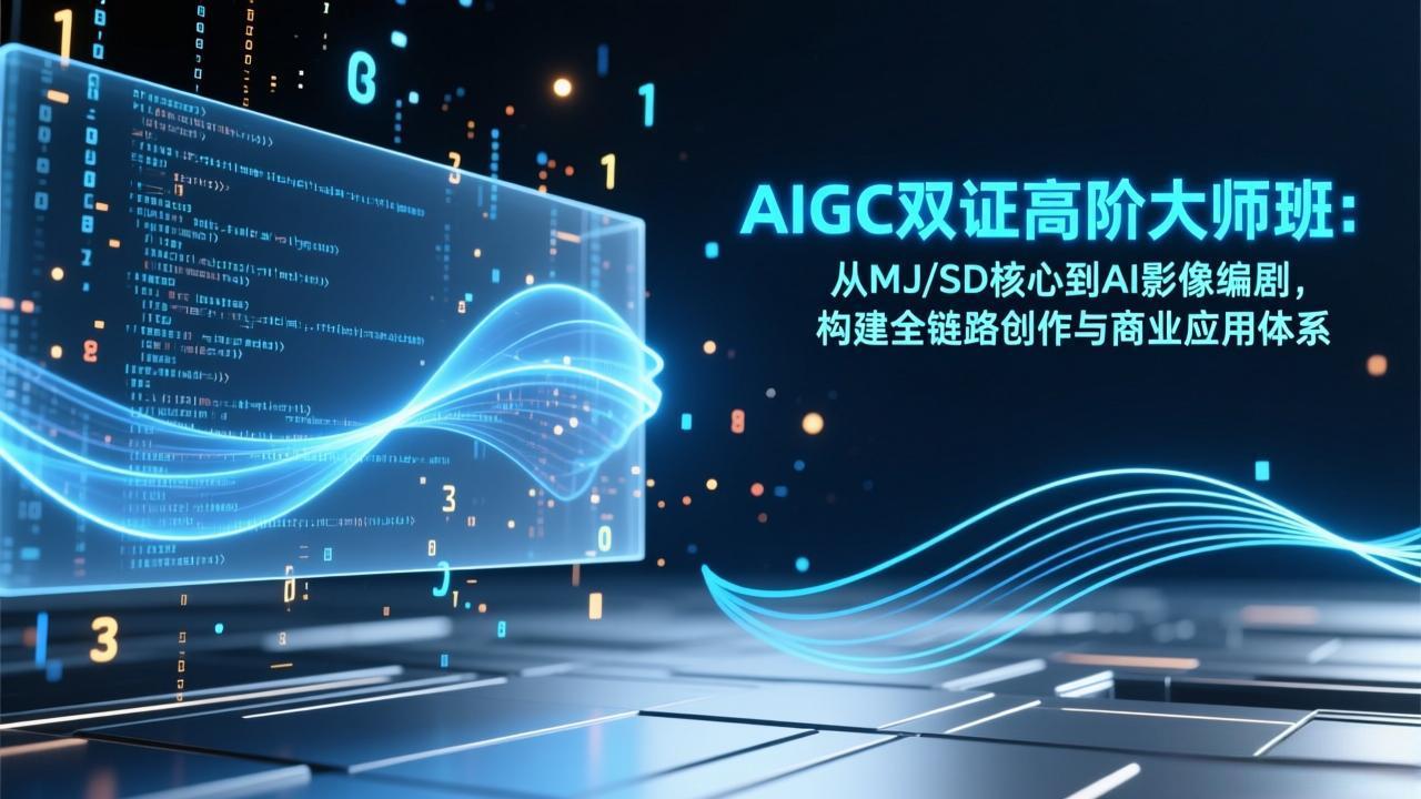 AIGC双证高阶大师班:从MJ/SD核心到AI影像编剧,构建全链路创作与商业应用体系_云峰项目库