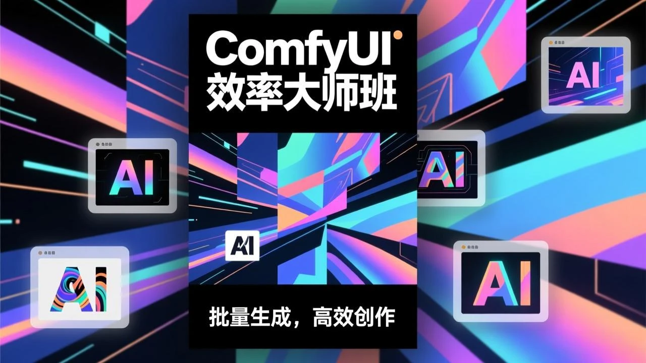ComfyUI效率大师班：工作流搭建，批量生成，将个人AI出图效率提升5-10倍，月接单收入1-3万_云峰项目库