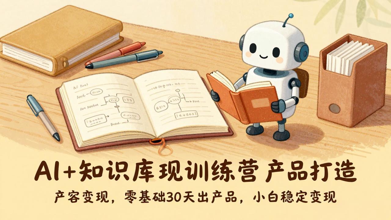 AI+知识库变现训练营，产品打造、内容创作、全平台变现，零基础30天出产品_云峰项目库