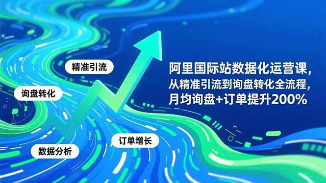 阿里国际站数据化运营课-11月，从精准引流到询盘转化全流程，月均询盘+订单提升200%_云峰项目库