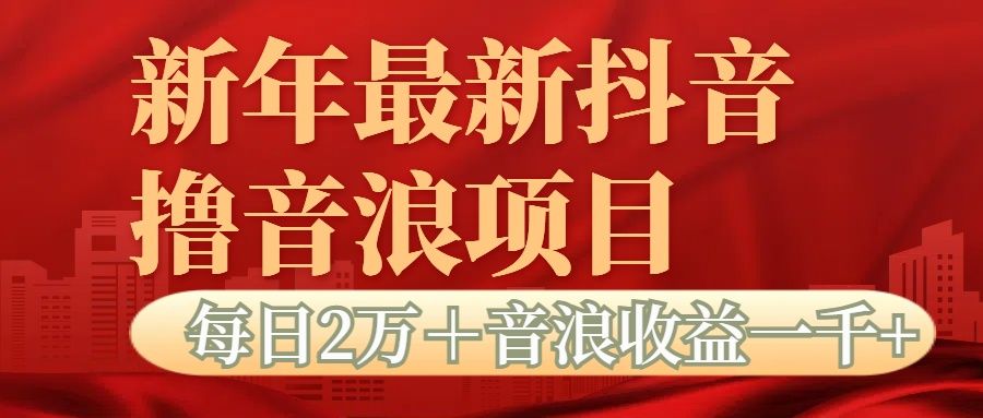 抖音音浪掘金项目每日2万＋音浪高收益1000＋_云峰项目库