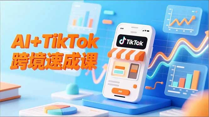 AI+TikTok跨境速成课，智能翻译、店铺定位、流程拆解，7天高效上线运营_云峰项目库