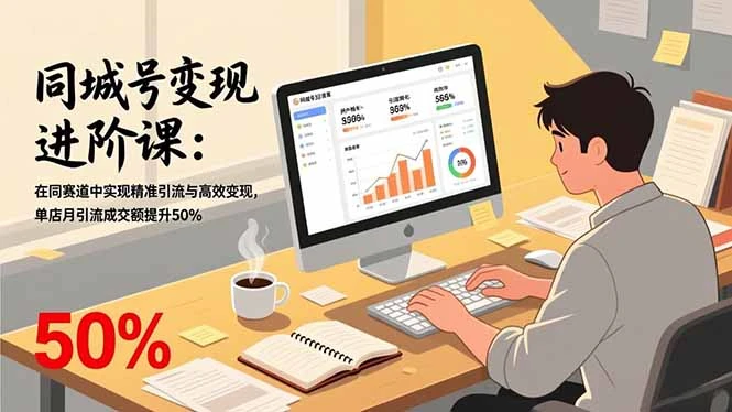 同城号变现进阶课：在同城赛道中实现精准引流与高效变现，单店月引流成交额提升50%_云峰项目库