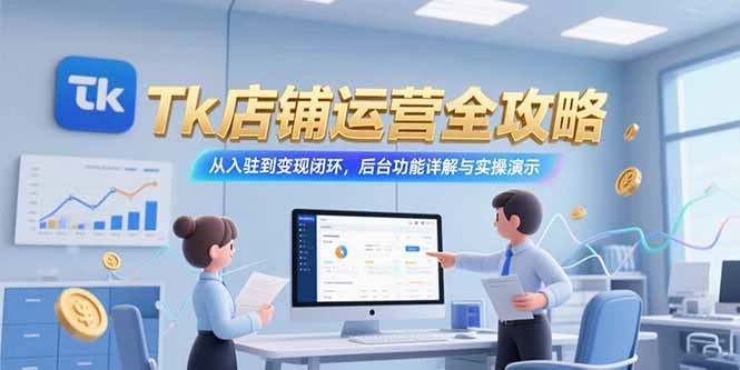 Tk店铺运营全攻略，从入驻到变现闭环，后台功能详解与实操演示_云峰项目库