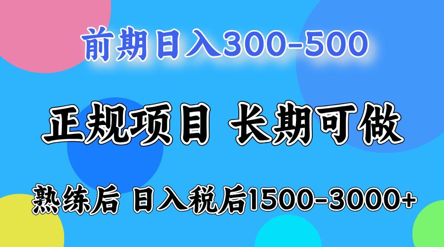 新手一天500左右，熟练后单号一天可以收益达到1000+_云峰项目库