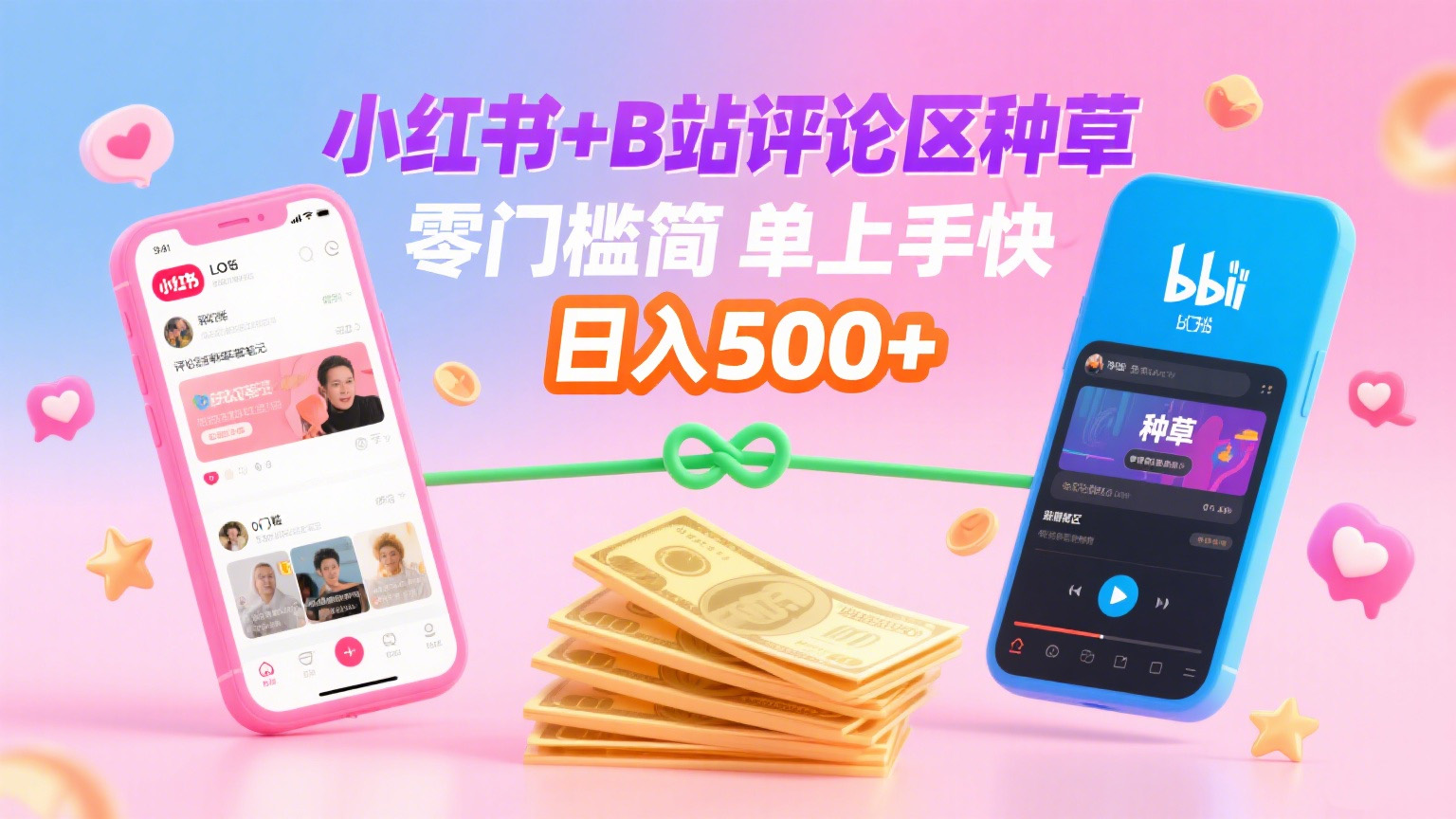 小红书+B站评论区种草，0门槛1分钟一单，只需复制粘贴，日入500+_云峰项目库