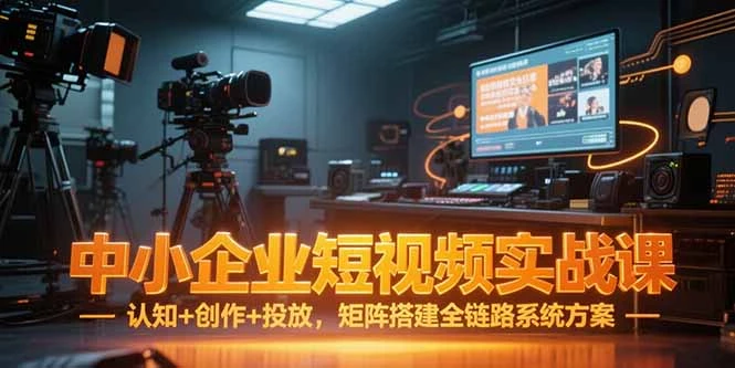 中小企业短视频实战课，认知+创作+投放，矩阵搭建全链路系统方案_云峰项目库