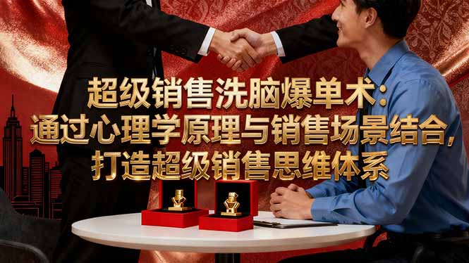 超级销售洗脑爆单术：通过心理学原理与销售场景结合,打造超级销售思维体系_云峰项目库