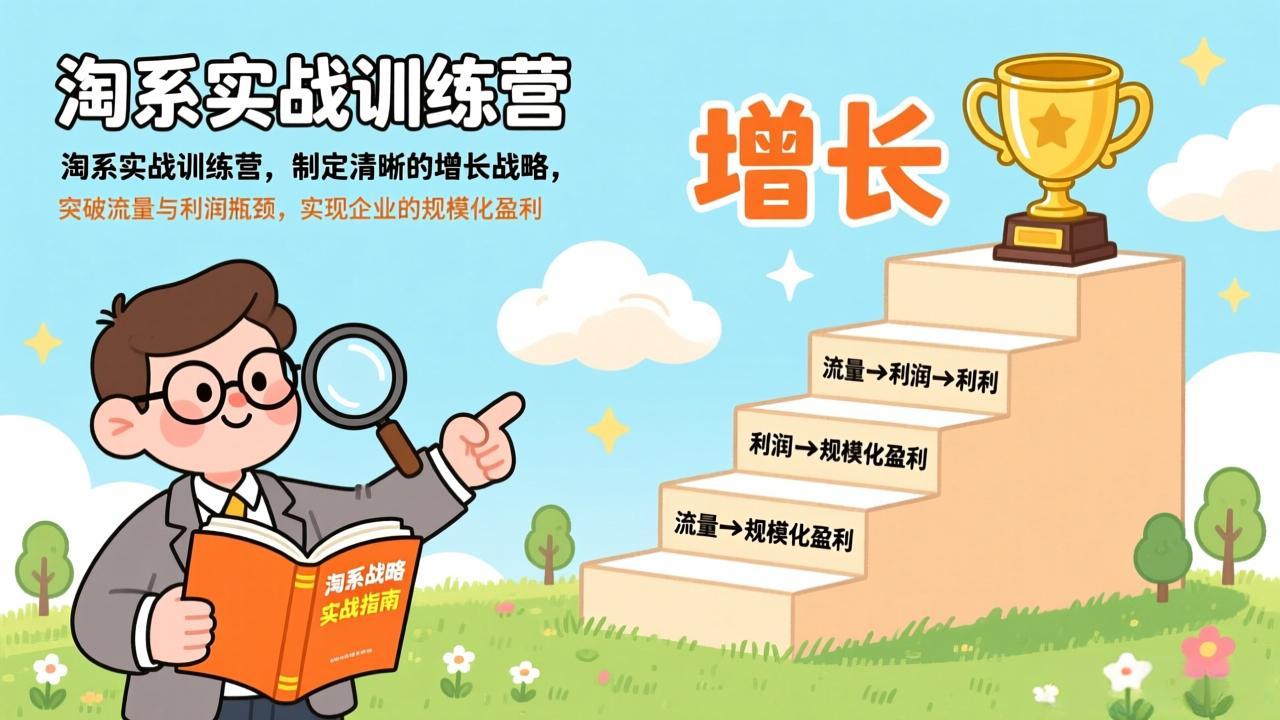 淘系实战训练营，制定清晰的增长战略，突破流量与利润瓶颈，实现企业的规模化盈利_云峰项目库