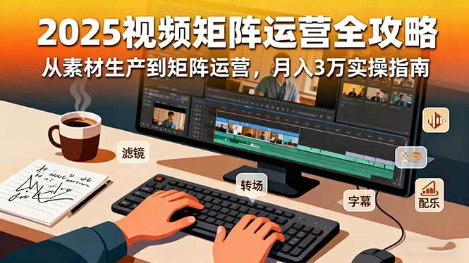 2025短视频矩阵运营全攻略：从素材生产到矩阵运营，月入3万实操指南_云峰项目库