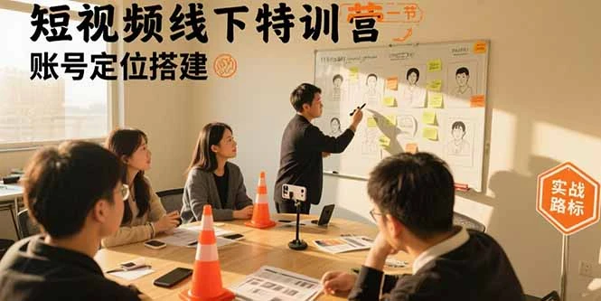 短视频线下特训营：账号定位搭建/口播号拍摄剪辑/直播间流量入口/变现实战_云峰项目库