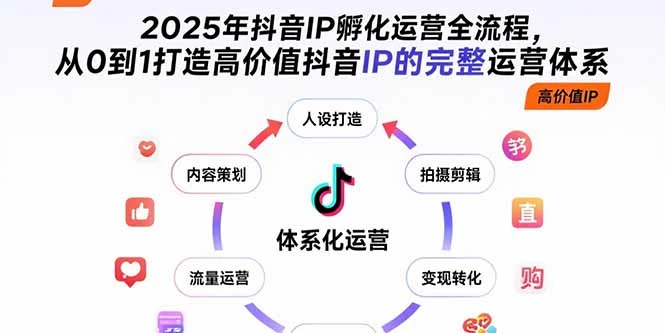 2025年抖音IP孵化运营全流程，从0到1打造高价值抖音IP的完整运营体系_云峰项目库