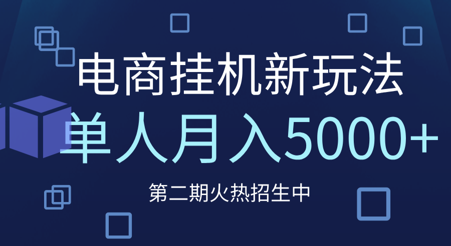 电商平台挂机新玩法，单人月入5000+攻略_云峰项目库
