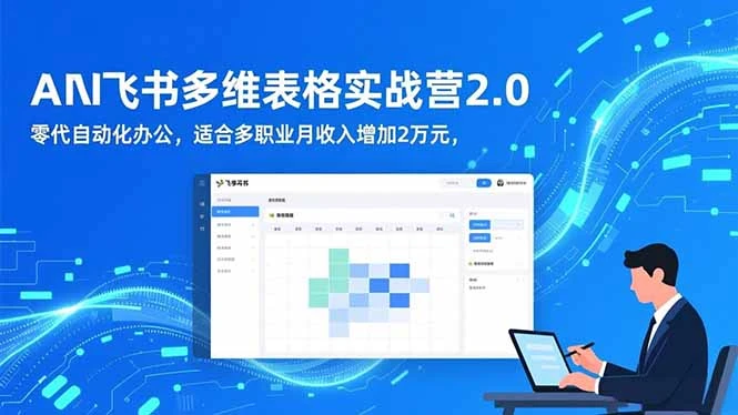 AI+飞书多维表格实战营2.0：零代码自动化办公，适合多职业月收入增加2万元_云峰项目库