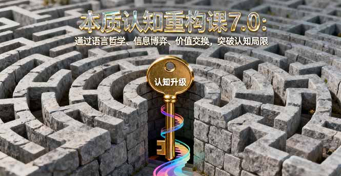 本质认知重构课7.0：通过语言哲学、信息博弈、价值交换，突破认知局限_云峰项目库
