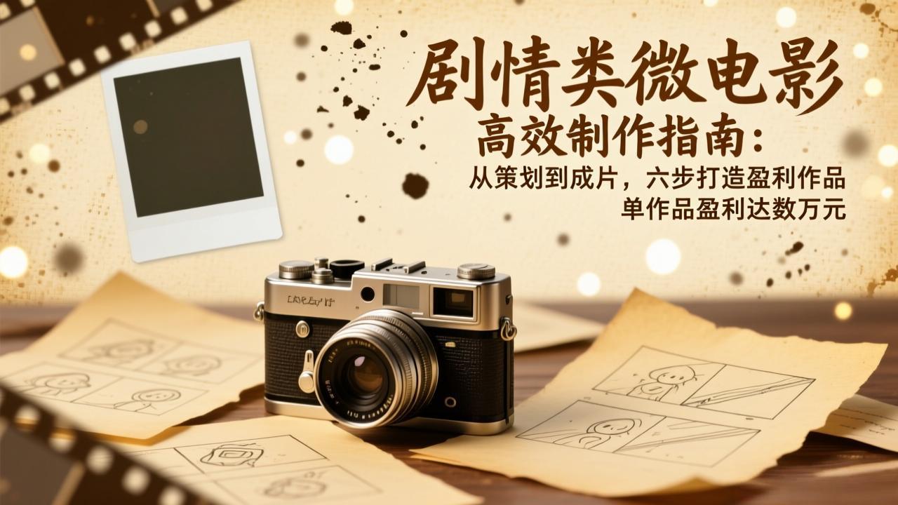 剧情类微电影高效制作指南：从策划到成片，六步打造盈利作品，单作品盈利达数万元_云峰项目库
