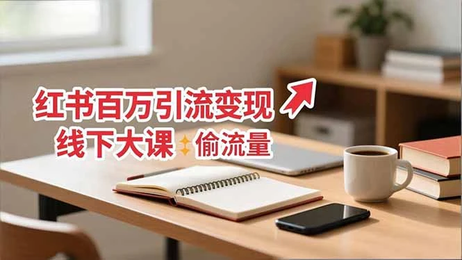 小红书百万引流变现-11月线下大课：分享从0到百万引流路径，手把手教偷流量、拿结果_云峰项目库