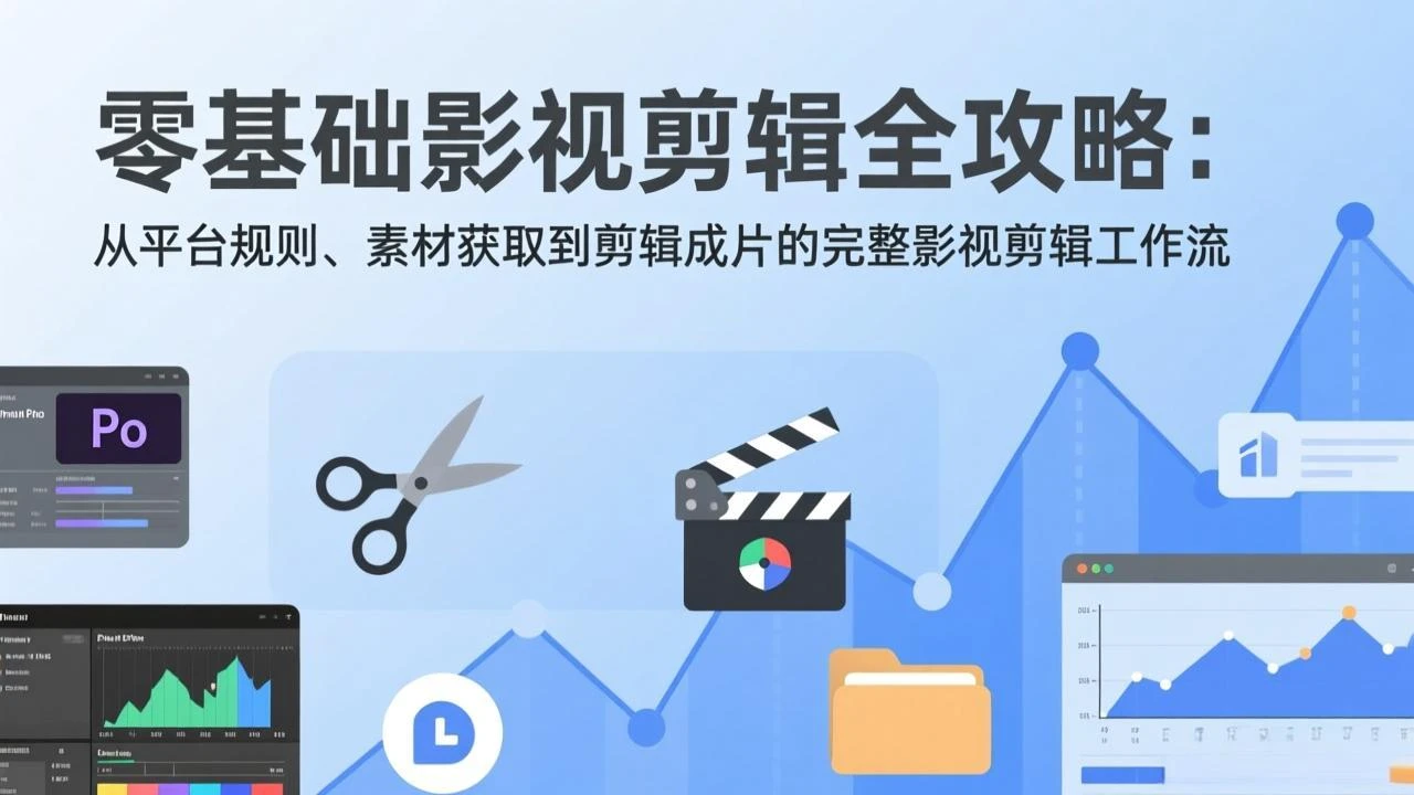零基础影视剪辑全攻略：从平台规则、素材获取到剪辑成片的完整影视剪辑工作流_云峰项目库
