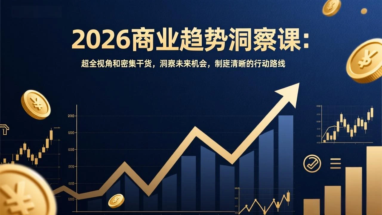 2026商业趋势洞察课：超全视角和密集干货，洞察未来机会，制定清晰的行动路线_云峰项目库