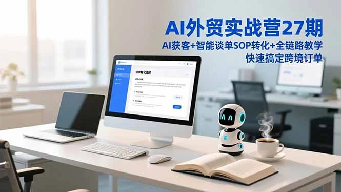 AI外贸实战营27期，AI获客+智能谈单+SOP转化+全链路教学，快速搞定跨境订单_云峰项目库