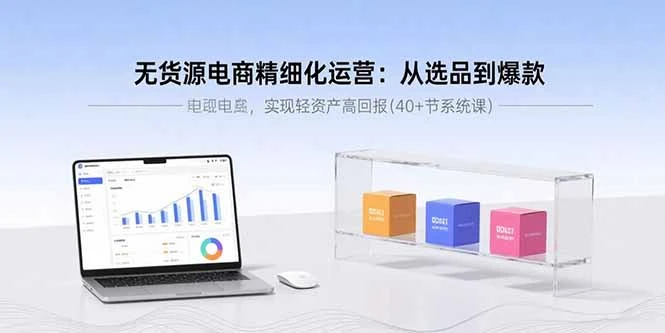 无货源电商精细化运营：从选品到爆款，实现轻资产高回报(40+节系统课)_云峰项目库