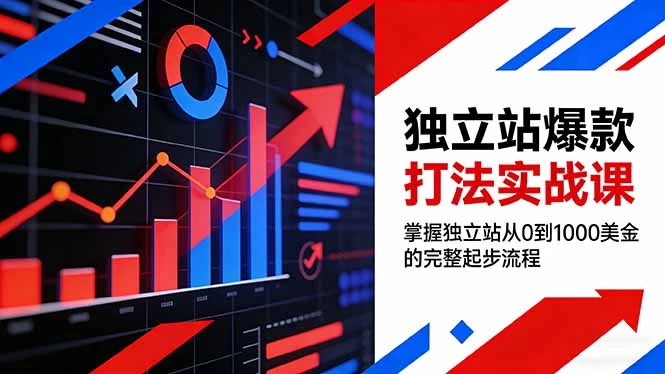 独立站爆款打法实战课，掌握独立站从0到1000美金的完整起步流程_云峰项目库