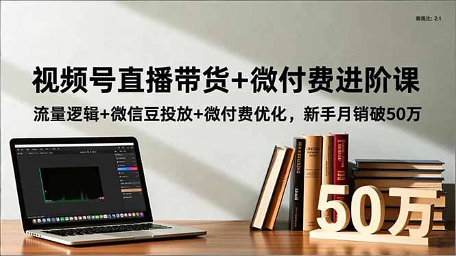 视频号直播带货+微付费进阶课：流量逻辑+微信豆投放+微付费优化，新手月销破50万_云峰项目库