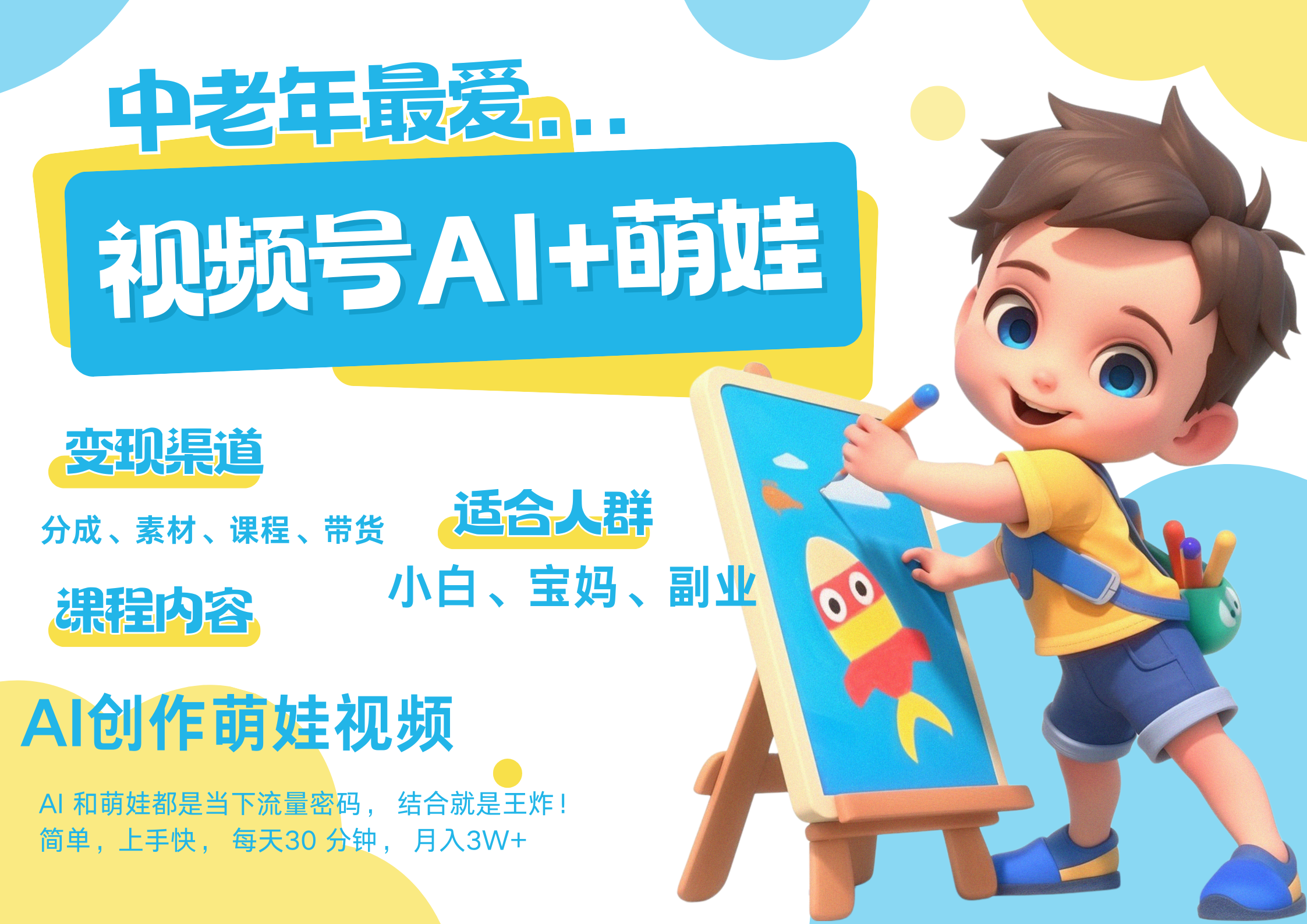 萌娃，又一爆款密码，小白3步上手，爆款率80%，每天十分钟，轻松AI变现萌娃搞钱，带货、素材、分成都非常猛，泼天流量，发布就爆！月入5W，抓紧学！_云峰项目库