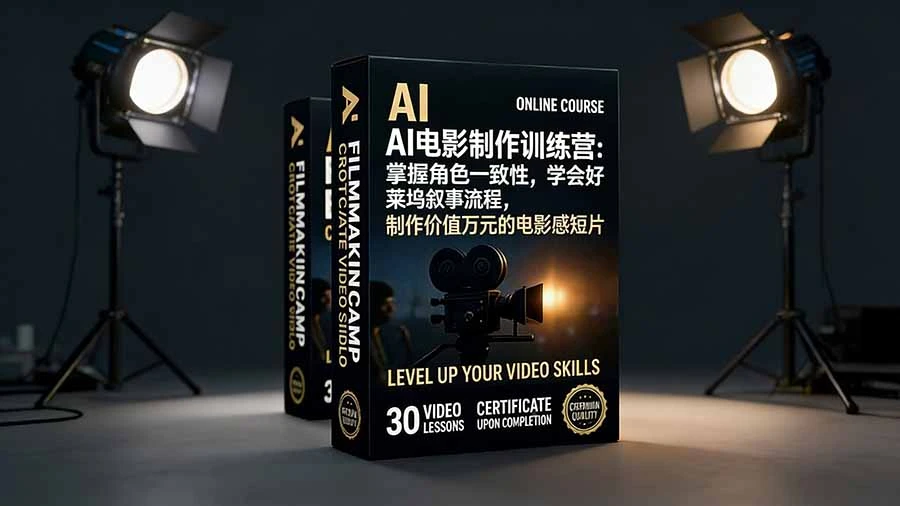 AI电影制作训练营：掌握角色一致性，学会好莱坞叙事流程，制作价值万元的电影感短片_云峰项目库